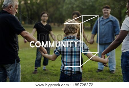 Community service volunteers togetherness teamwork
