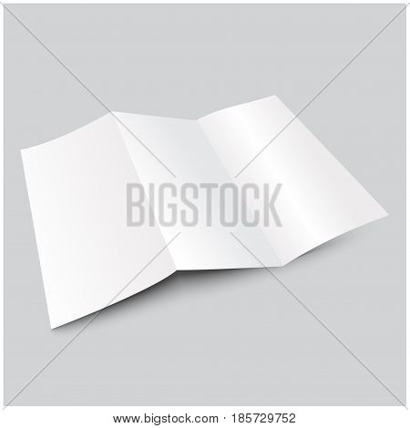 a4 blank trifold paper brochure. Mock-Up for your design
