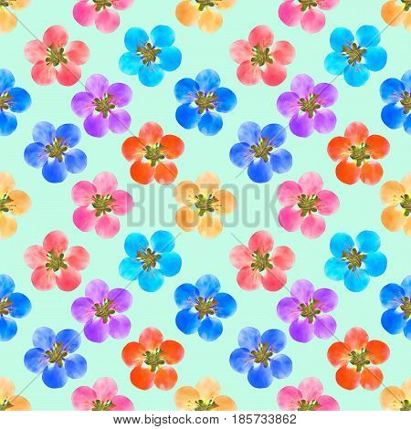 Quince apple quince. Texture of flowers. Seamless pattern for continuous replicate. Floral background photo collage for production of textile cotton fabric. For use in wallpaper covers.