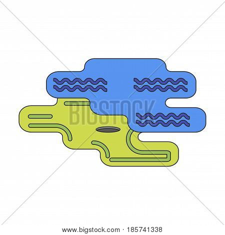 Icon in flat design Golf hole sport