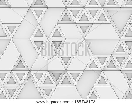 Equilateral Triangles - White Abstract Background