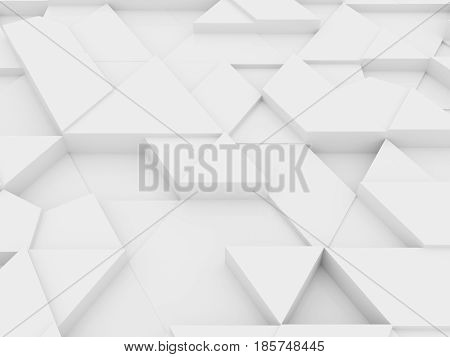 Equilateral Triangles - White Abstract Background