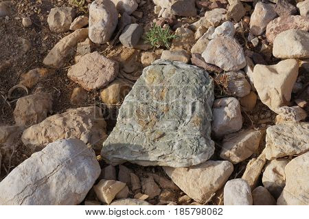 Beautiful stones in Red Canyon near Eilat in South Israel, Nahal Shani
