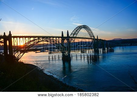 Astoria Bridge at Sunset - Columbia River, Astoria, OR