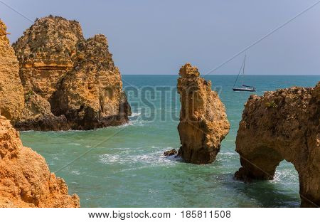 Cliffs of Ponta da Piedade, Lagos, Algarve, Portugal