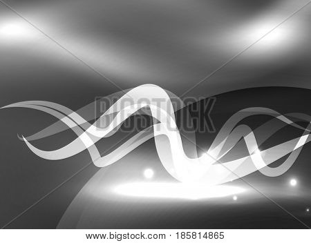 Glowing shiny wave background, energy concept illustration