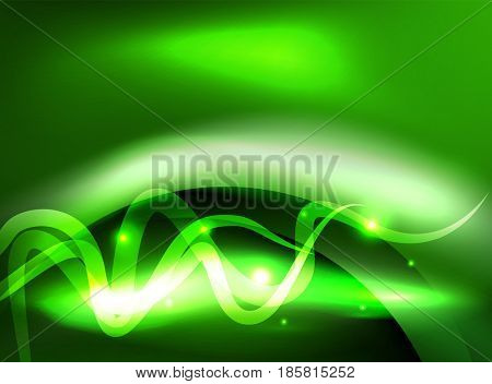Glowing shiny wave background, energy concept illustration