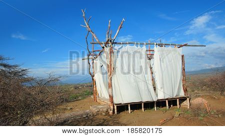 Rustic construction in the Desierto de la Tatacoa (Tatacoa Desert) in Villavieja, Huila / Colombia