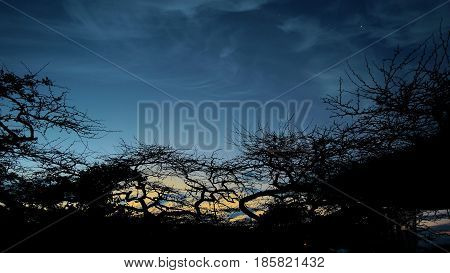 Sunset in the Desierto de la Tatacoa (Tatacoa Desert) in Villavieja, Huila / Colombia