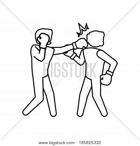 Boxing figther trainning icon vector illustration graphic design