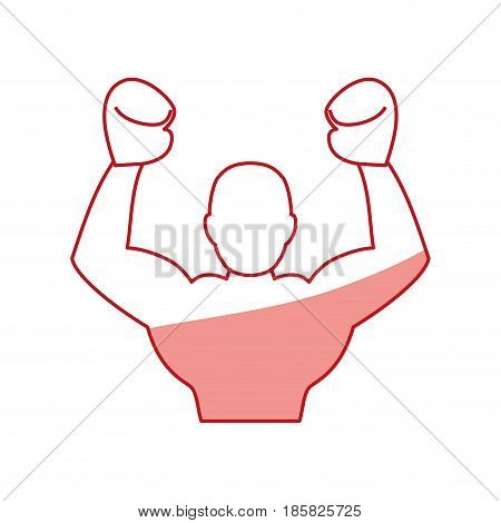 Boxing figther trainning icon vector illustration graphic design