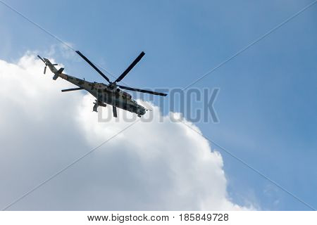 St. Petersburg, Russia - May 09: Flight Military Aeromechanics For Participation In A Parade,russia