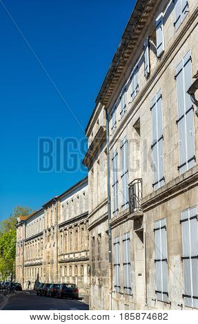 Historic buildings in Angouleme, the Charente department of France
