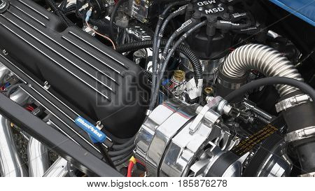 Shelby Cobra 427 Cutaway Engine On Display
