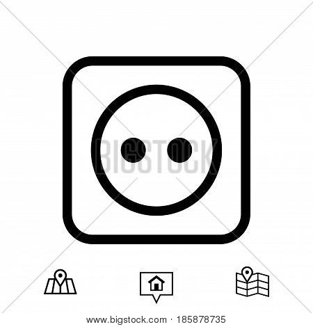 Euro socket icon stock vector illustration flat design