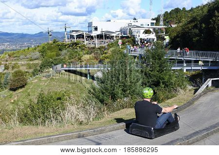 Man Ride On Skyline Rotorua Luge