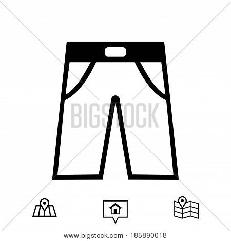 pants icon stock vector illustration flat design