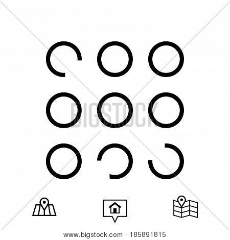 buttons of the program icon stock vector illustration flat design