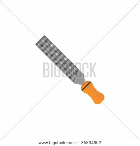 File and rasp flat icon, build repair elements, construction tool, a colorful solid pattern on a white background, eps 10.