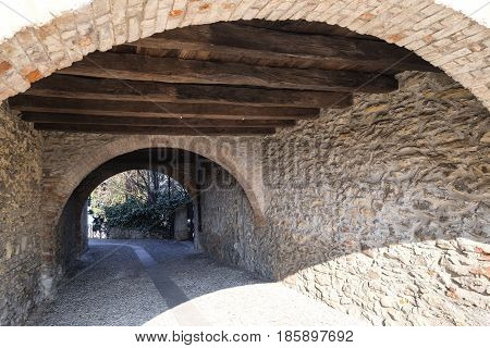 Montevecchia (Lecco Brianza Lombardy Italy): alley in the old village