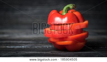 Close-up Of Sliced Bell Peppers