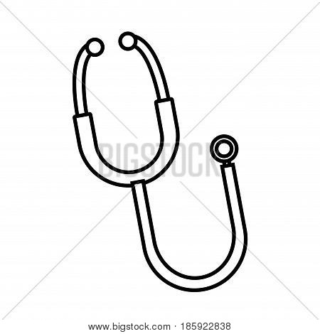 sthetoscope tool icon over white background. vector illustration