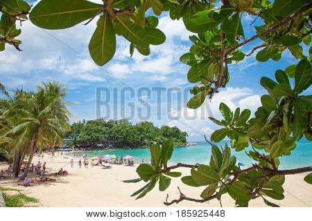 PHUKET, THAILAND - APRIL 11, 2017: Kata Beach Sunny Day