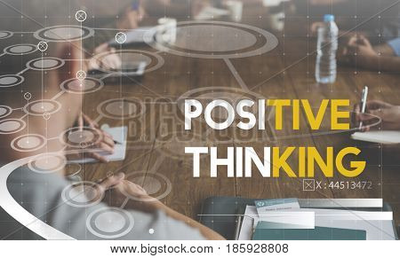 Positive Thinking Optimistic Mindset Word