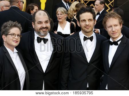 Laszlo Nemes and Geza Rohrig at the 88th Annual Academy Awards held at the Hollywood & Highland Center in Hollywood, USA on February 28, 2016.
