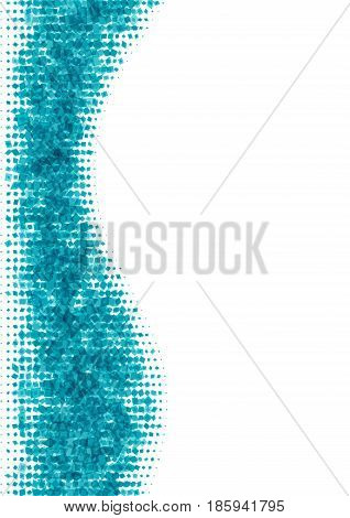 Blue halftone background. Vector Smoot Dotted Wave