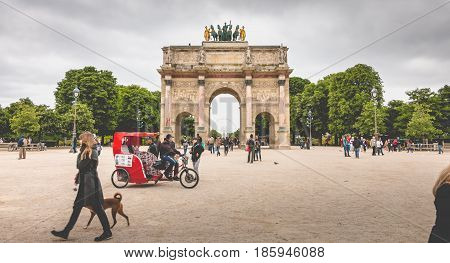 The Arc De Triomphe Du Carrousel In Paris
