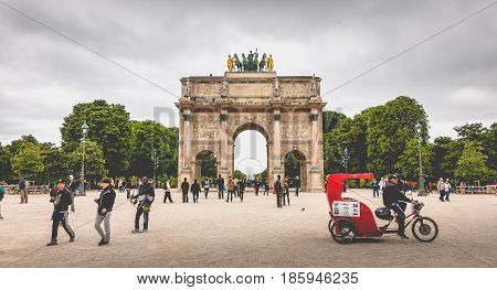 The Arc De Triomphe Du Carrousel In Paris