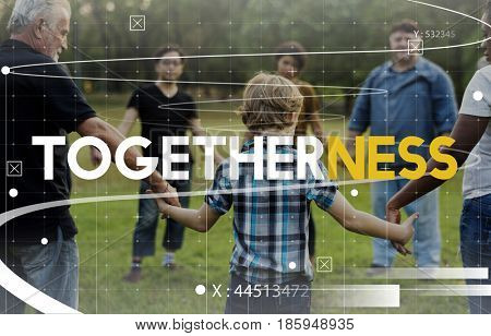 Community service volunteers togetherness teamwork