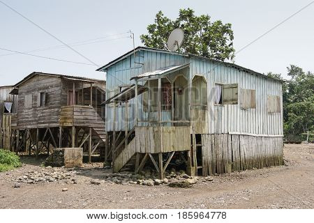 Village Ribeira Afonso, Sao Tome and Principe, Africa