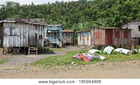 Village Ribeira Afonso, Sao Tome and Principe, Africa
