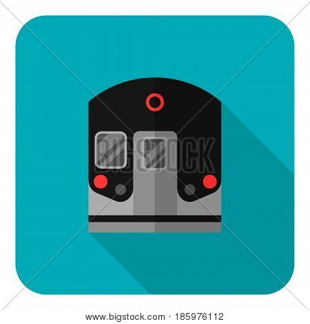 flat icon vector subway train metro blue