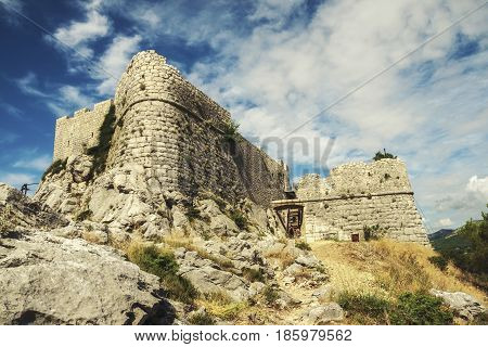 Stari Grad - Fortica - the ruins of pirate fortress above the town of Omis