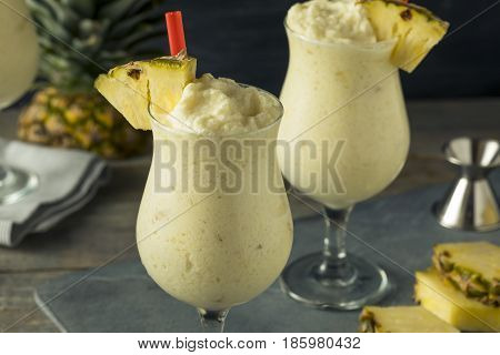 Homemade Frozen Pina Colada Cocktail