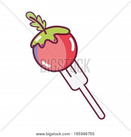 fresh tomato to prepair natural salad, vector illustration