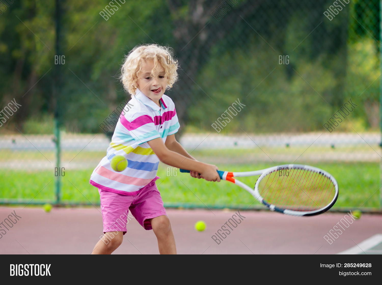 Child Playing Tennis Image & Photo (Free Trial) Bigstock