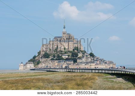 Mont-saint-michel As Viewed From The New Bridge