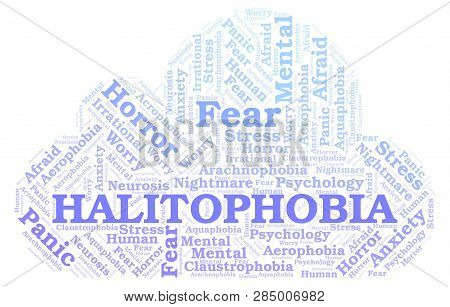 Halitophobia Word Cloud. Wordcloud Made With Text Only.