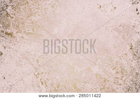Light Pink Background. Luxury Texture with Gold. Luxury Texture.