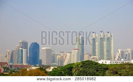 The Beautiful Cityscape View Of Bangkok, Thailand