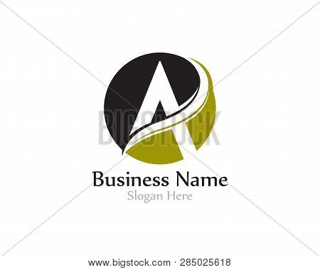 A Letter Logo With Swoosh Vector