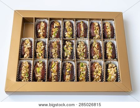 Dates Stuffed With Pistachios In A Box