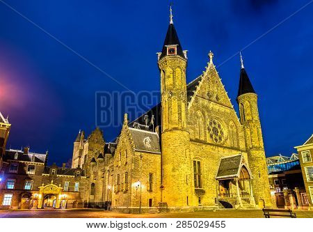 The Ridderzaal Or The Hall Of Knights, The Main Building Of The Binnenhof, The Seat Of Dutch Parliam