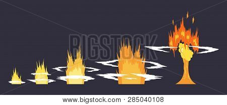 Cartoon Explosion Effect With Smoke. Effect Boom, Explode Flash, Bomb Comic Book, Vector Illustratio
