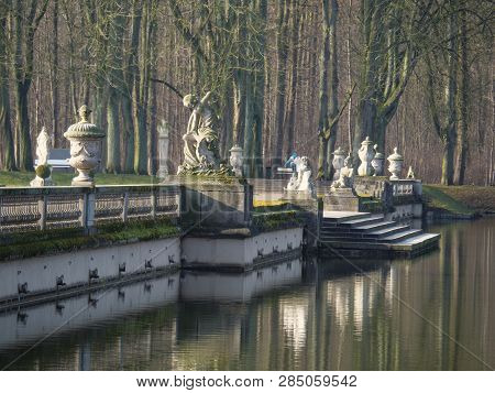 winter time at an Castle in the german muensterland