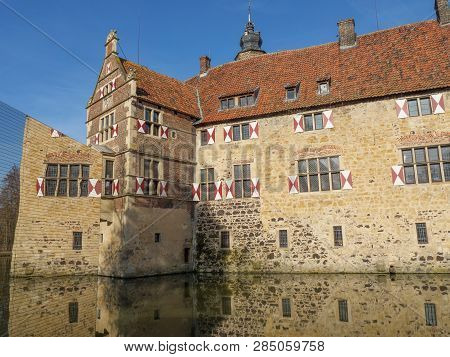 winter time at an Castle in the german muensterland